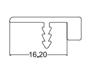 پروفیل دور درب 16mm آلومینیومی مشکی آنودایز